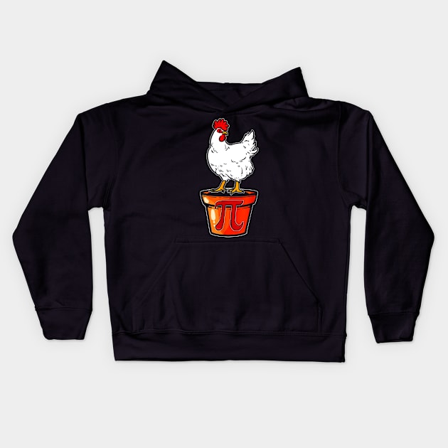 Pi Math Chicken Pot Kids Hoodie by ANGELA2-BRYANT